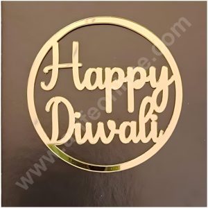 Cake Decor™ Small Diwali Acrylic Stickers For Hampers Cake and Cupcakes Toppers ( SBMT-DStick-001 )