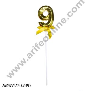 CAKE DECOR™ Plastic 3D Style 9 Number Cake Topper - 1 Piece