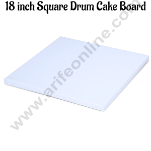 CAKE DECORβ’ White Square Drum Cake Board Cake Base - 18 inch