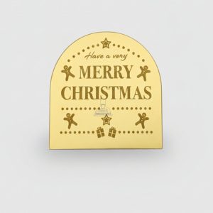 CAKE DECORβ’ Acrylic Merry Christmas Coin Topper for Cake and Cupcakes ( SBMT-Coin-071)| 1 Piece |