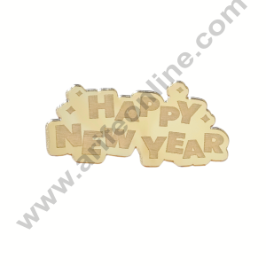 CAKE DECORβ’ Acrylic Happy New Year Coin Topper for Cake and Cupcakes | 5 piece Pack ( SBMT-Coin-058)