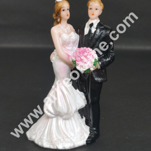 CAKE DECORβ’ 1 Pcs Wedding Couple Ceramic Figure Cake Topper Decorations (SBCT-15410A-J)