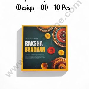 4 Cavity Raksha Bandhan Sliding Chocolate Box (Design - 01) Without Cavity (10 Pcs Pack) - CAKE DECORβ’