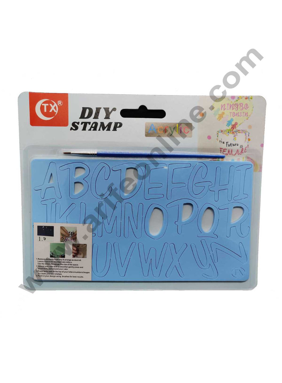 Cake Decor Upper Case Alphabet Acrylic Diy Stamp Embossed Fondant Cake Decorating ABC-010