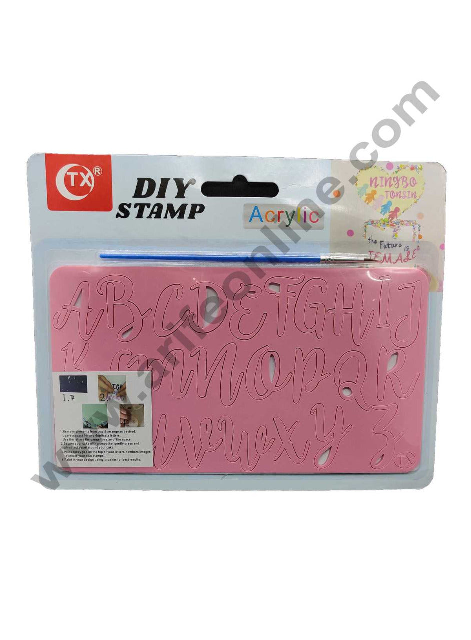 Cake Decor Upper Case Alphabet Acrylic Diy Stamp Embossed Fondant Cake Decorating ABC-012