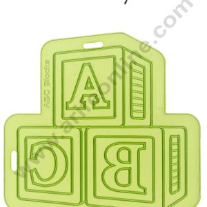 Cake Decor Silicone ABC Blocks Pattern Impression Onlays Fondant Clay Marzipan Cake Decoration Mould