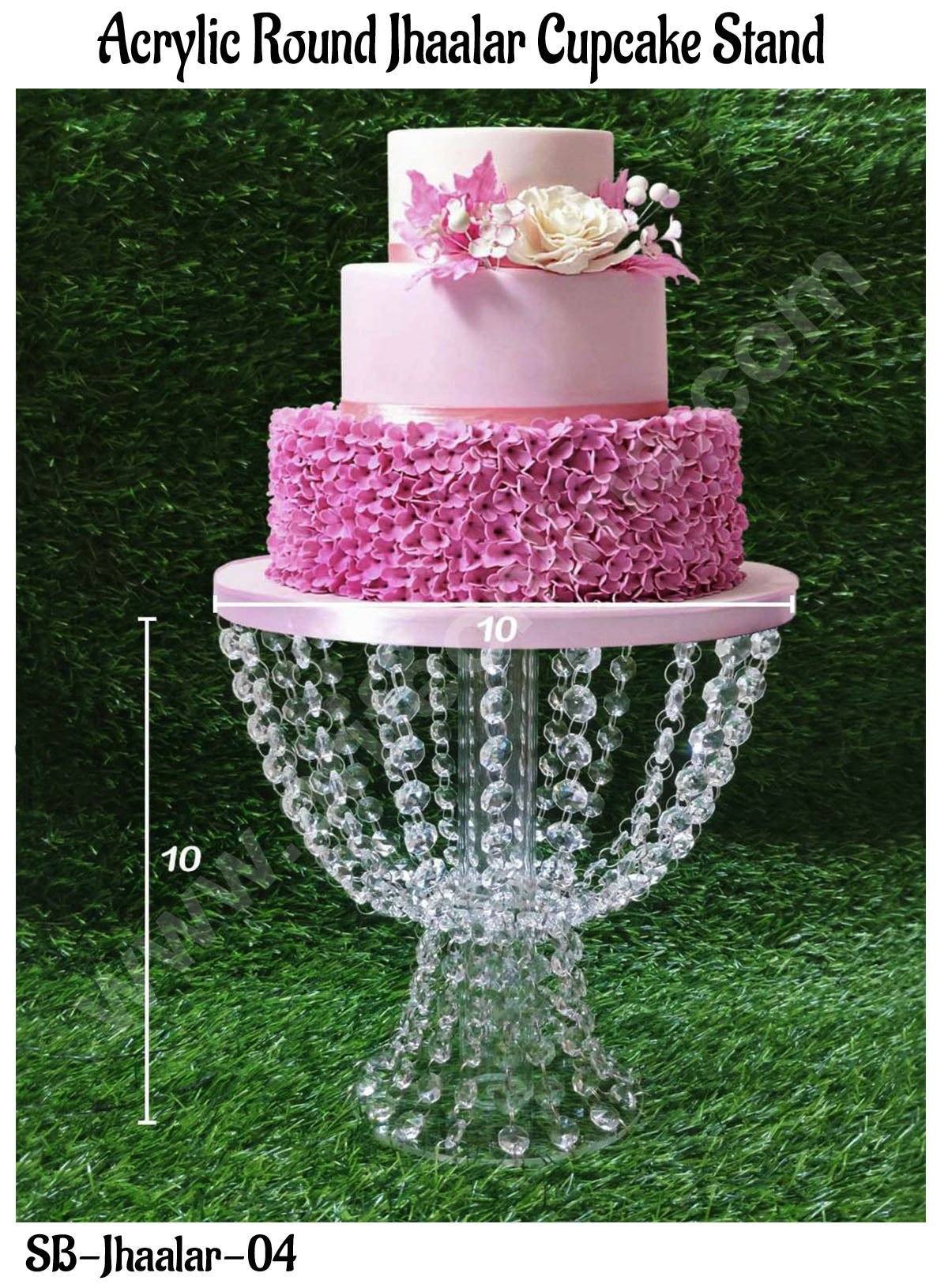 CAKE DECORβ’ Acrylic Round Jhaalar Cupcake Stand (SB-Jhaalar-04)