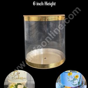 CAKE DECOR™ Round FILL-A-TIER Acrylic Cake Spacer 6 inch X 6 inch Clear Cake Display Spacer