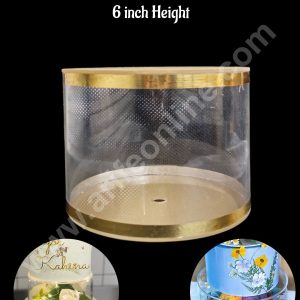 CAKE DECOR™ Round FILL-A-TIER Acrylic Cake Spacer 8 inch X 6 inch Clear Cake Display Spacer