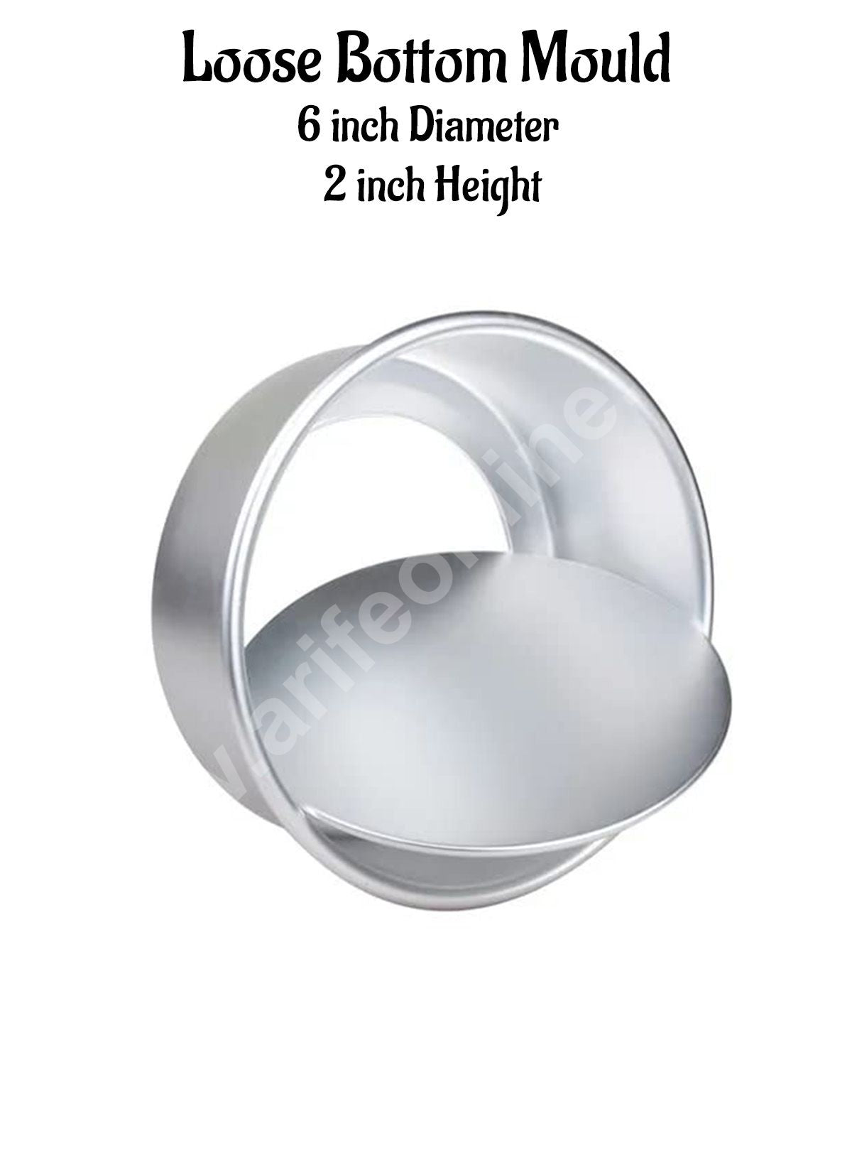 Cake Decor Round Loose Bottom Aluminum Cake Mould Thali 6 in x 2 inch