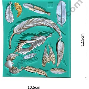 Cake Decor 14 Cavity Silicon Angel's Feather Bird wings Fondant Marzipan Mould