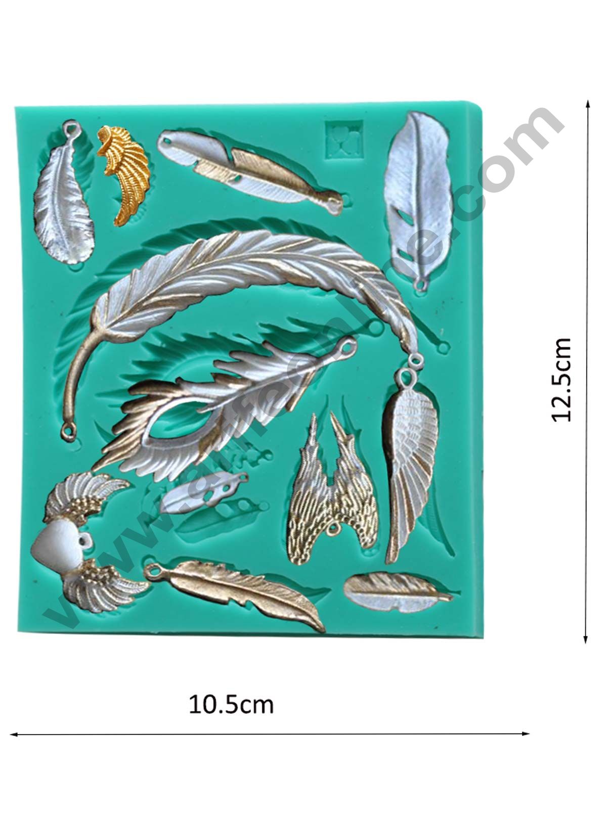 Cake Decor 14 Cavity Silicon Angel's Feather Bird wings Fondant Marzipan Mould