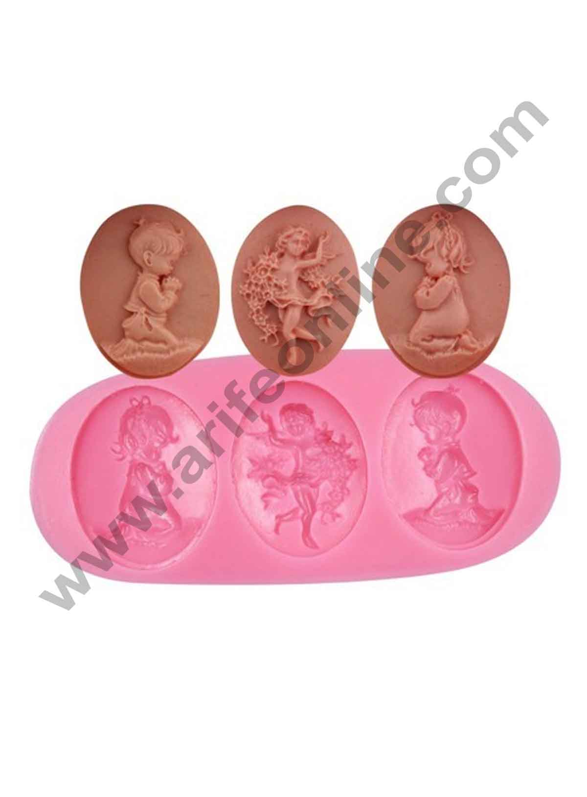 Cake Decor Silicon 3 Angel Baby Easter Theme Silicone Fondant Mould Marzipan Mould