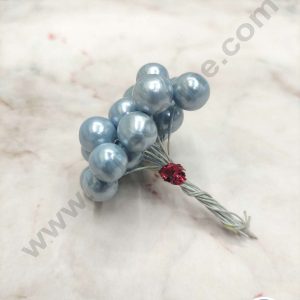 CAKE DECOR™ Aqua Pearl Faux Ball Toppers For Cake and Cupcake Decoration - (20pcs Pack)