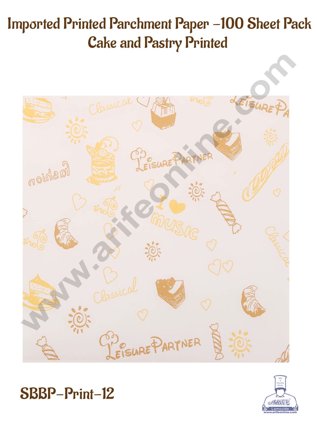 CAKE DECORβ’ Imported Printed Parchment Paper | Bento Box Liner | Grease Proof Paper | Wrap Paper -Cake and Pastry Print /Plaid Print (100 Sheets)