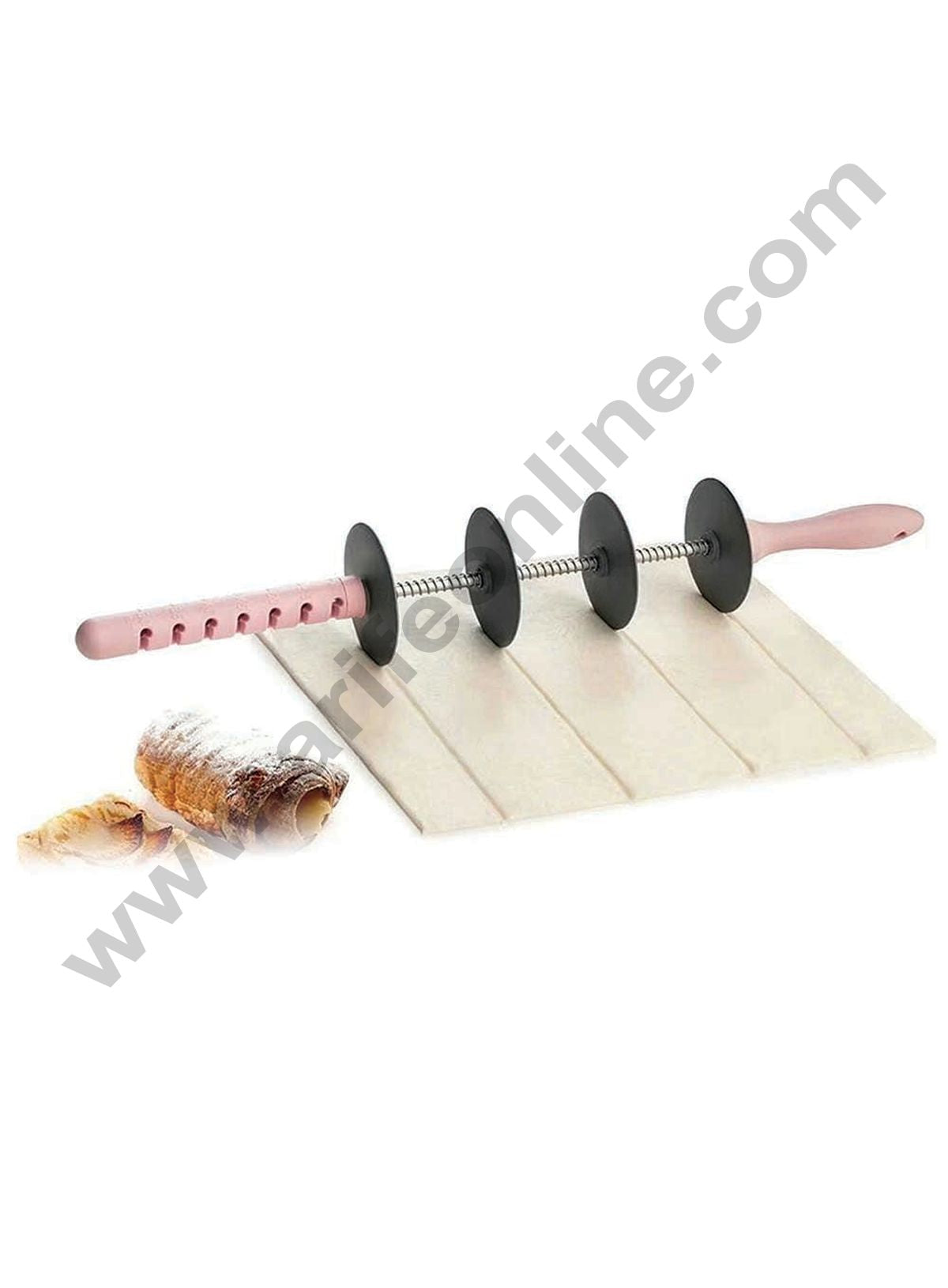 Cake Decor 1pc Blade Adjustable Rolling Roller Cutter Cookie and Pastry Cutter