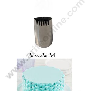 CAKE DECOR™  Light Piping Nozzle No. N4- Basketwave Pattern
