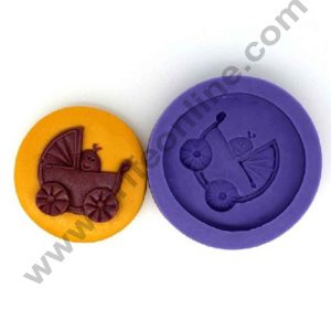 Cake Decor Silicon 1 Cavity Baby Stroller Silicone Fondant Mould Marzipan Mould