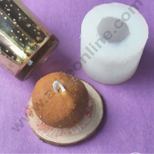 CAKE DECOR™ 3D Silicon 1 Cavity Besan ka Laddoo Silicon Candle Mould, Silicon Soap Mould, Handmade Soap Candy Making SB-WCM224