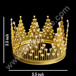 CAKE DECOR™ Birthday Cake Crown Chandelier Design Cake Topper Wedding, Cake Decoration For King, Queen, Prince & Princess Party Wedding Hair Accessories