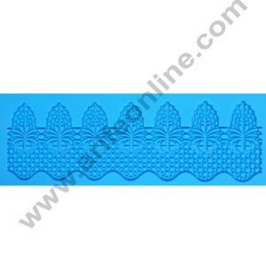Cake Decor Silicon 1 Cavity Blue Lace Pattern Silicone Fondant Mould Marzipan Mould