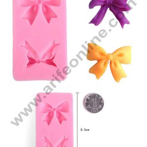 Cake Decor Silicon 2 Cavity Bows Silicone Fondant Mould Marzipan Mould