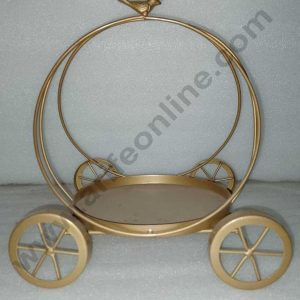 CAKE DECOR™ 1 Piece Carriage with Bird on Top Metal Cake Stand (SBCS-171)