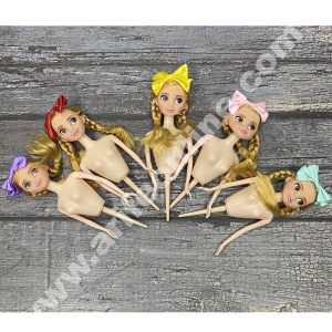 CAKE DECORβ’ 1 Piece Plastic Lovely Doll with Bow Cake Topper Cake Decorating Tools (SBCD-003)