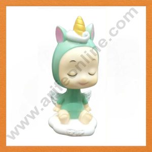 CAKE DECOR™ 1 Pieces Green Baby Unicorn Angel Toys Cake Toppers (SB-T-CJ545105-Green)