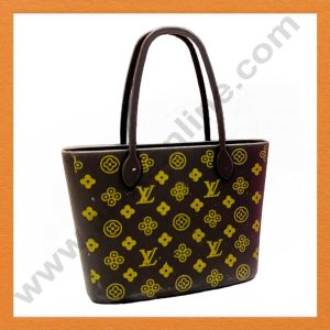 CAKE DECOR™ 1 Pieces Brown LV Brand Ladies Purse Toys Cake Toppers (SB-T-JH3164-65-Brown)