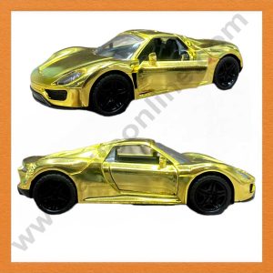CAKE DECOR™ 1 Pieces Gold Porsche Car Toys Cake Toppers (SB-T-CJ013)