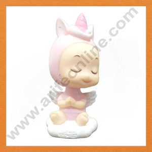 CAKE DECOR™ 1 Pieces Pink Baby Unicorn Angel Toys Cake Toppers (SB-T-CJ545105-Pink)
