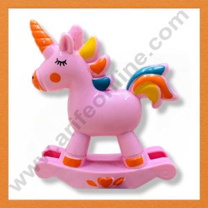 CAKE DECOR™ 1 Pieces Pink Rocking Unicorn Toys Cake Toppers (SB-T-8898-6)