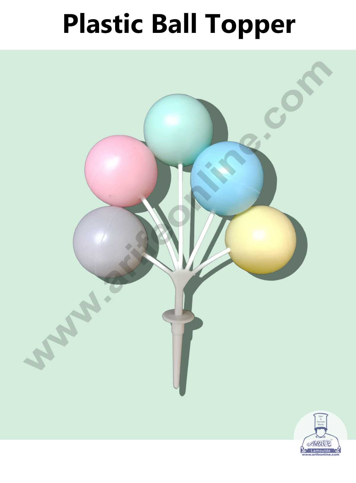 CAKE DECOR™ 1 Pieces Plastic Ball Cake Toppers - SBTO-047