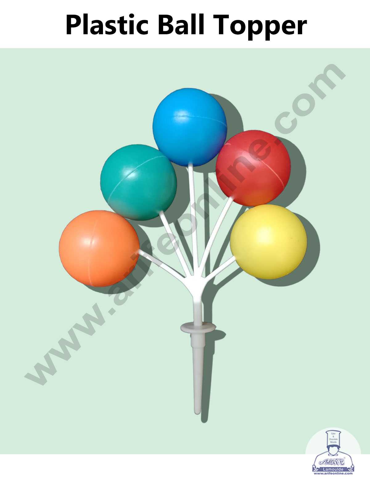 CAKE DECORβ’ 1 Pieces Plastic Ball Cake Toppers - SBTO-048