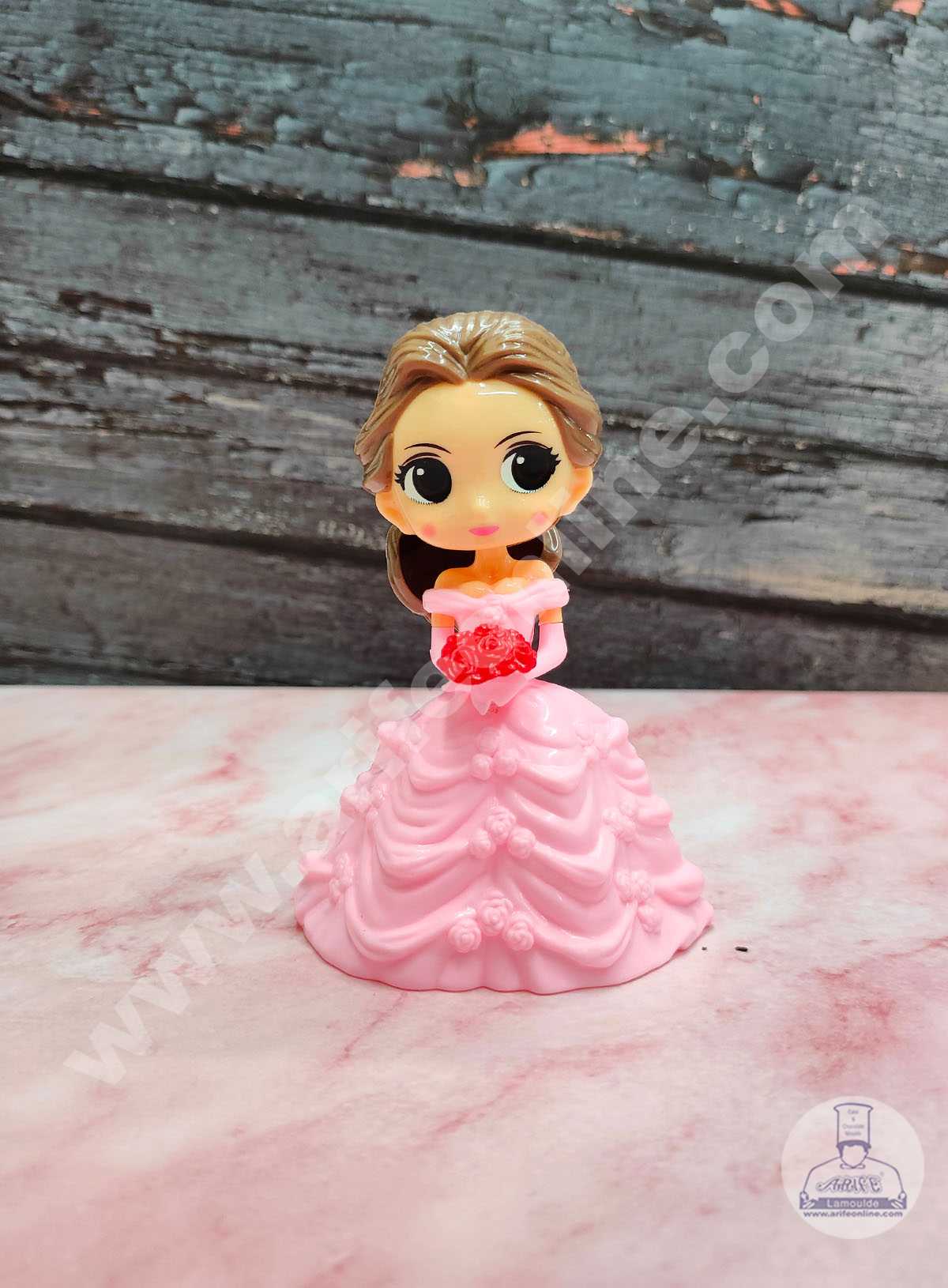 CAKE DECOR™ 1 Pieces Princess Bella Doll Toys for Cake Toppers - Pink (SB-TOYS-476)