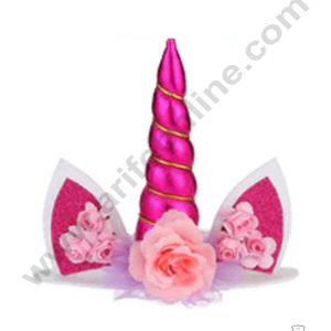 CAKE DECOR™ 1 Pieces Unicorn Horn Cake Toppers - Pink SBTO-046-Pink