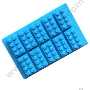 CAKE DECOR™ 10 Cavity Lego Bricks Silicone Chocolate Mould Jelly Moulds ( SBCM-730 )