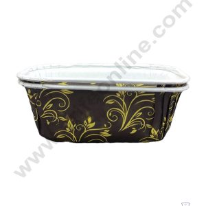 CAKE DECORβ’ 10 Pcs Small Brown Light Golden Design Bake and Serve Plum Cake Mold