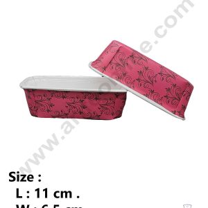 CAKE DECORβ’ 10 Pcs Small Maroon Leaf Design Bake and Serve Plum Cake Mold