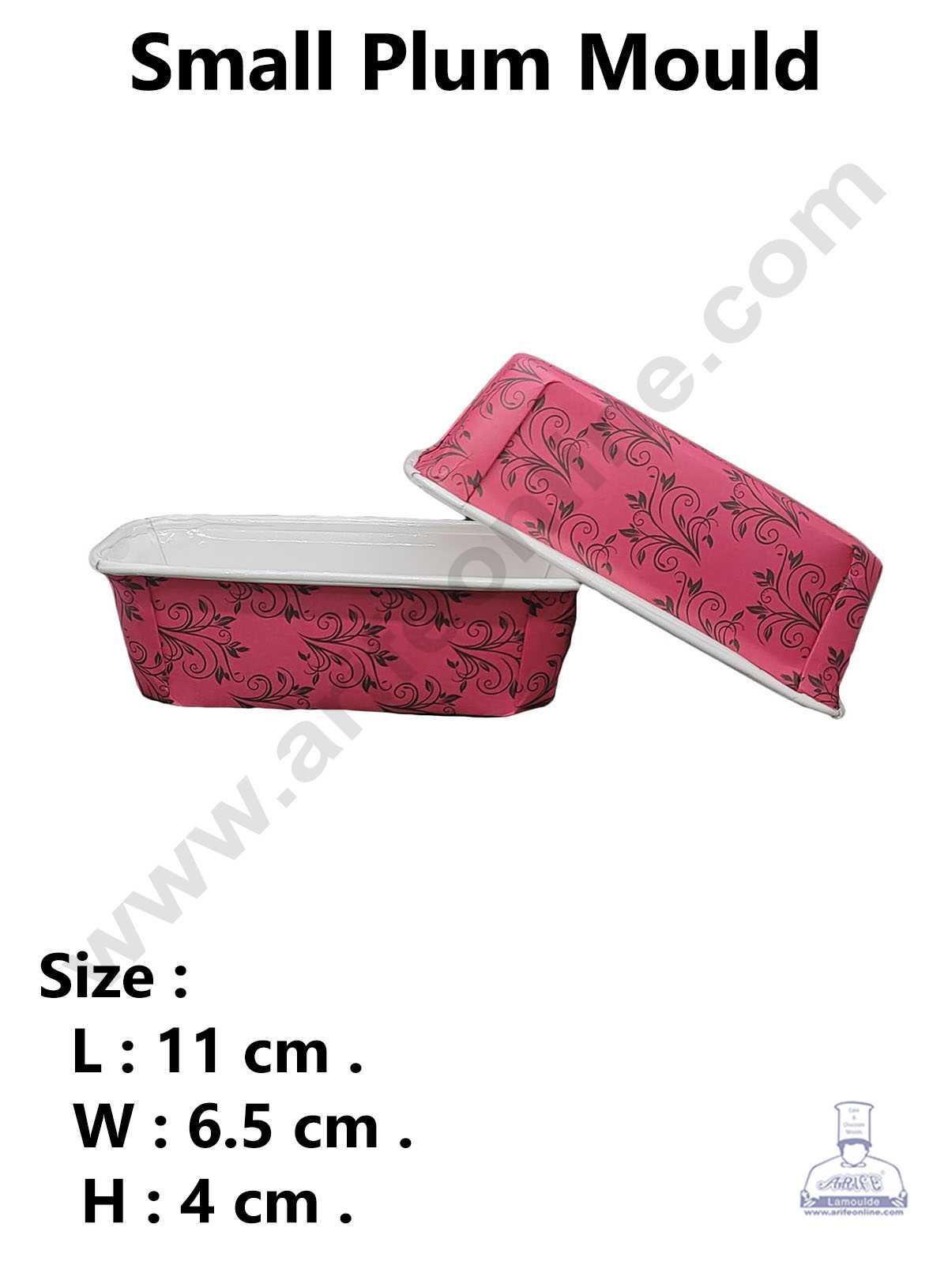 CAKE DECORβ’ 10 Pcs Small Maroon Leaf Design Bake and Serve Plum Cake Mold