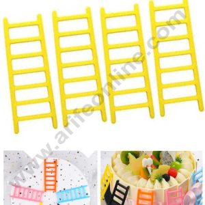 CAKE DECOR™ 10 Pieces Yellow Plastic Ladder Toys Cake Toppers (SB-T-CJ022-Yellow)