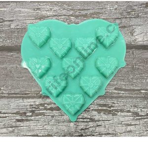 CAKE DECOR™ 10 cavity Heart Shape Silicon Chocolate Mould Silicon Mould (SBSM-901)