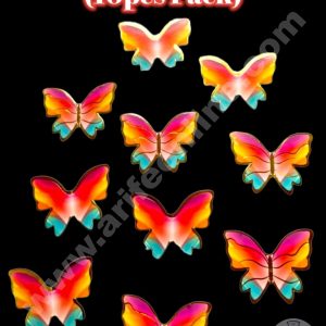 CAKE DECOR™ 10 pcs Multicolor Butterfly Theme Paper Topper For Cake And Cupcake SBMT-PT-121