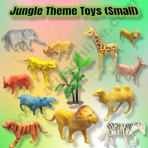 CAKE DECOR™ 13 Pcs Set Small Jungle Theme Toys for Cake Toppers