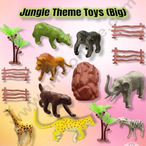 CAKE DECOR™ 15 Pcs Set Big Jungle Theme Toys for Cake Toppers