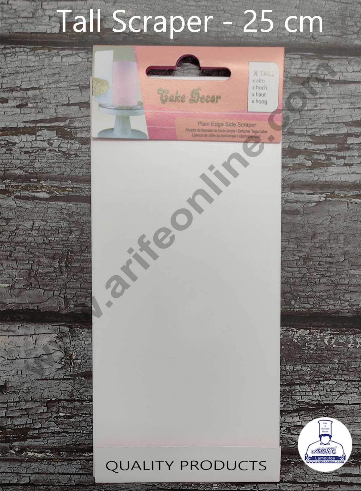 CAKE DECORβ’ 1pc Plastic Tall Cake Scrapper Big β 25 cm ( ZN-2776 )