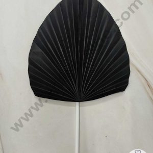 CAKE DECOR™ 2 pcs Black Palm Leave Paper Topper For Cake Decoration - Black ( SBMT-PL-09 )