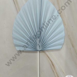 CAKE DECOR™ 2 pcs Light Blue Palm Leave Paper Topper For Cake Decoration - Light Blue ( SBMT-PL-01 )