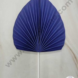 CAKE DECOR™ 2 pcs Navy Blue Palm Leave Paper Topper For Cake Decoration - Navy Blue ( SBMT-PL-07 )
